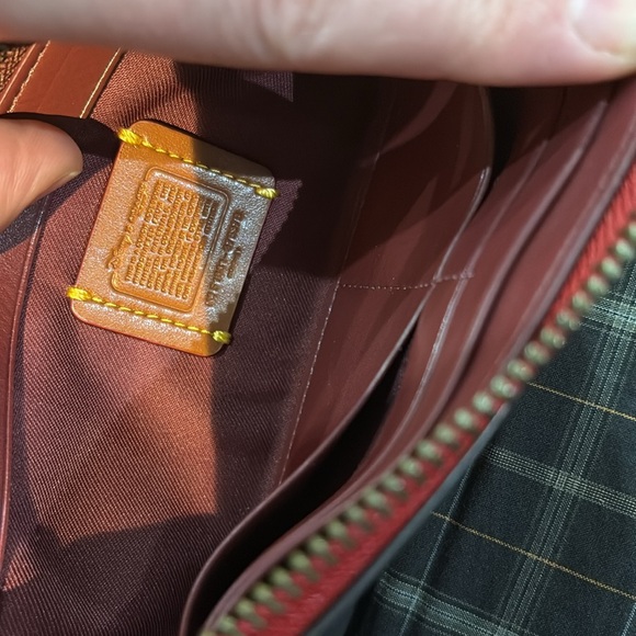 Coach Minnie Mouse Slim Zip Wallet red new NWOT Disney never used no box pebble - Picture 9 of 13